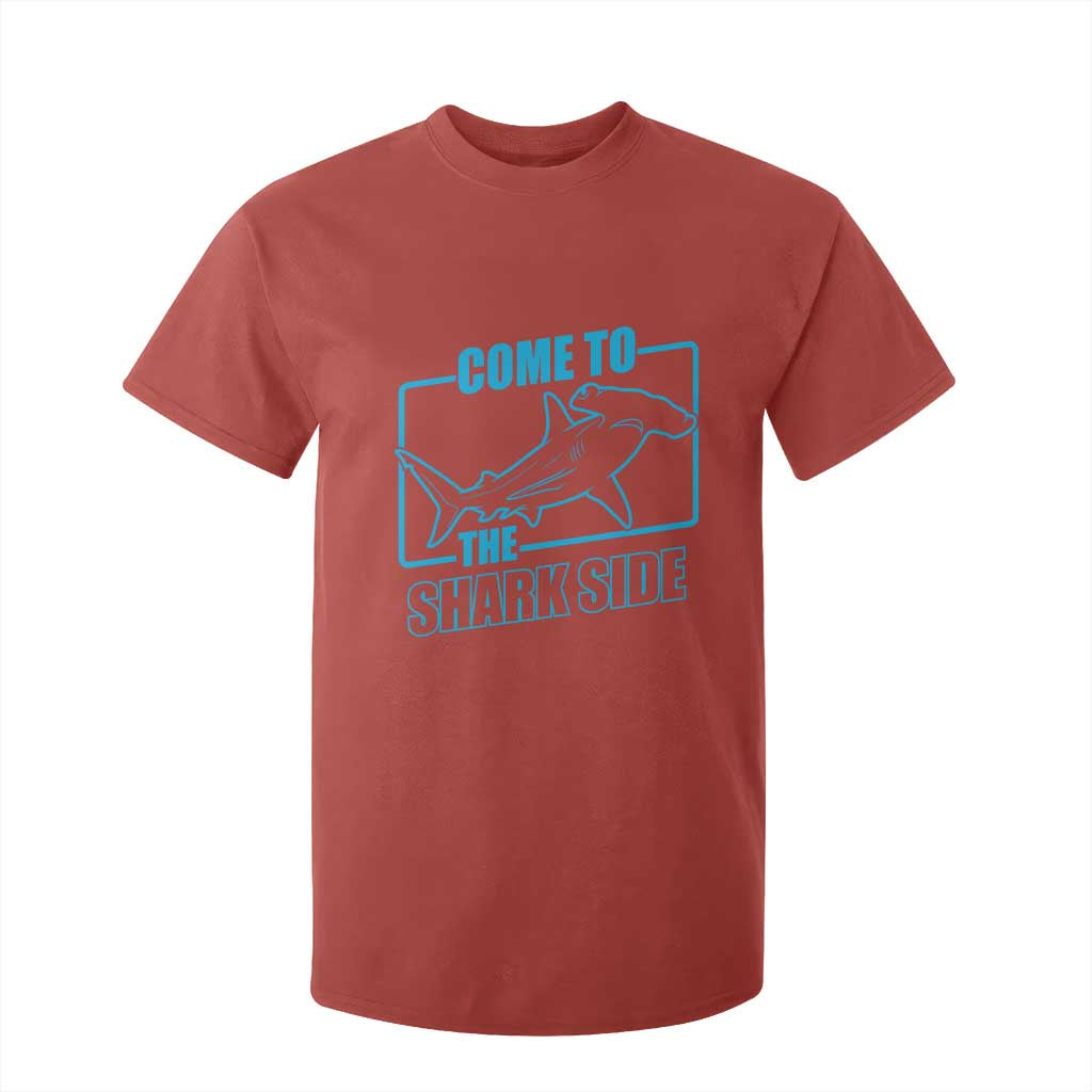 Funny Hammerhead Shark Lover T Shirt For Kid Come To The Shark Side TS12 Red Print Your Wear