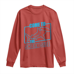 Funny Hammerhead Shark Lover Long Sleeve Shirt Come To The Shark Side TS12 Red Print Your Wear