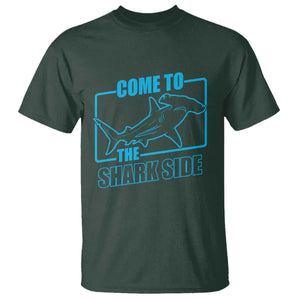 Funny Hammerhead Shark Lover T Shirt Come To The Shark Side TS12 Dark Forest Green Print Your Wear