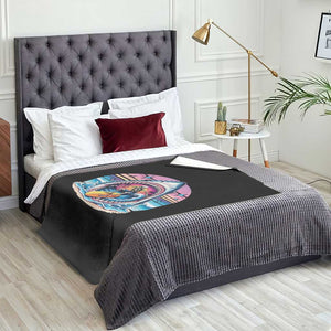 Shark Skeleton Surfer Throw Blanket Hawaiian Beach Vacation Gift TS12 Print Your Wear