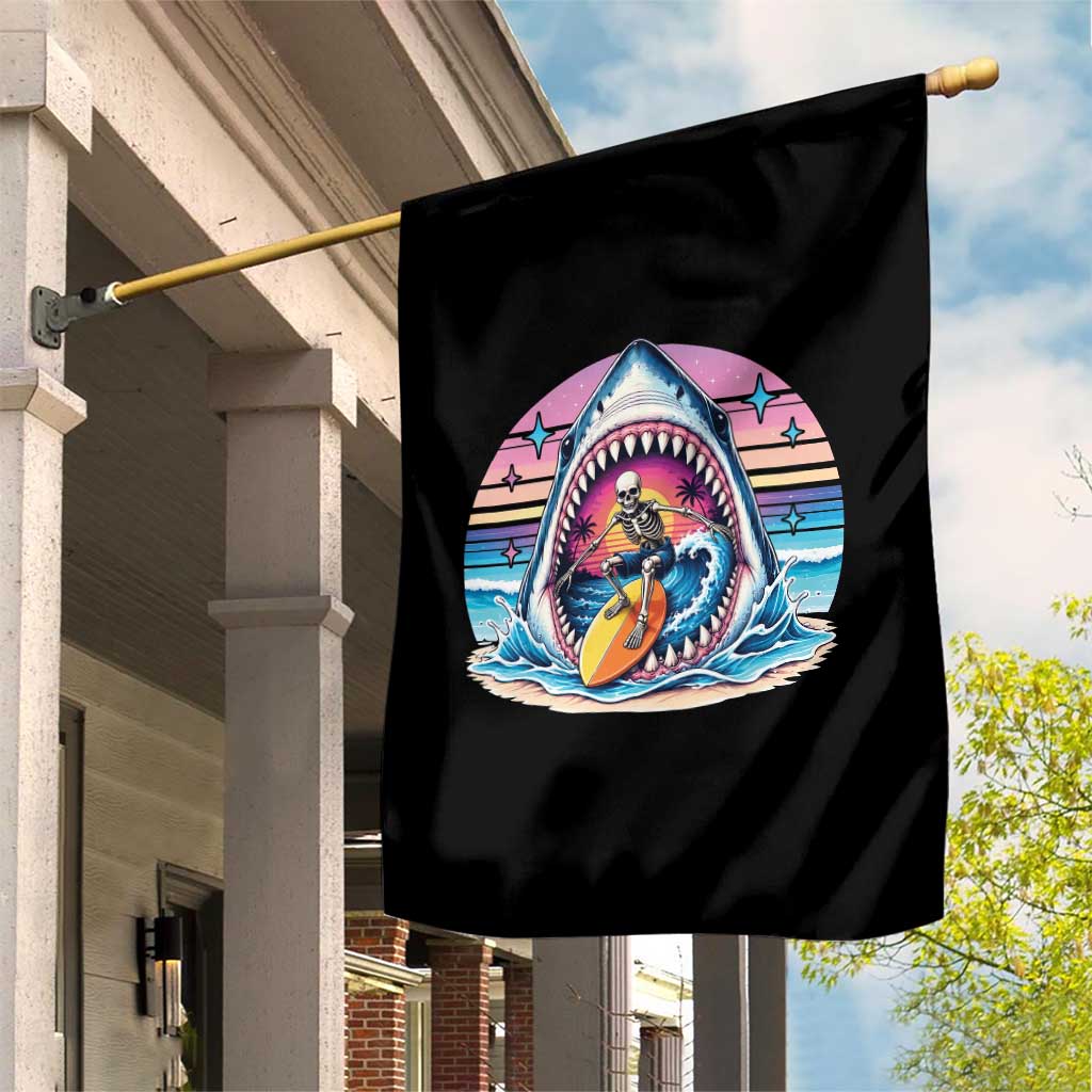 Shark Skeleton Surfer Garden Flag Hawaiian Beach Vacation Gift TS12 Print Your Wear