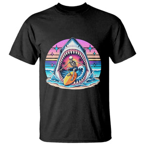 Shark Skeleton Surfer T Shirt Hawaiian Beach Vacation Gift TS12 Black Print Your Wear