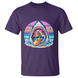Shark Skeleton Surfer T Shirt Hawaiian Beach Vacation Gift TS12 Purple Print Your Wear