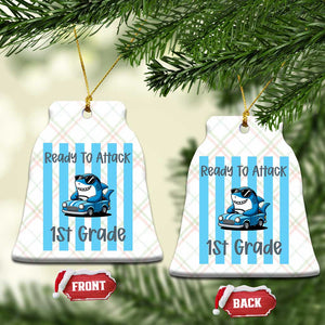 Ready To Attack 1st Grade Ceramic Ornament Funny Shark Driving Car Back To School TS12 Print Your Wear