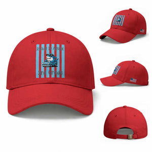 Ready To Attack 3rd Grade Baseball Cap Funny Shark Driving Car Back To School TS12 Baseball Cap Universal Fit Red Print Your Wear