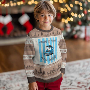 Ready To Attack 3rd Grade Ugly Christmas Sweater Funny Shark Driving Car Back To School TS12 Mocha Mousse Print Your Wear