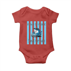 Ready To Attack 2nd Grade Baby Onesie Funny Shark Driving Car Back To School TS12 Red Print Your Wear