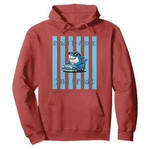 Ready To Attack 2nd Grade Hoodie Funny Shark Driving Car Back To School TS12 Red Print Your Wear