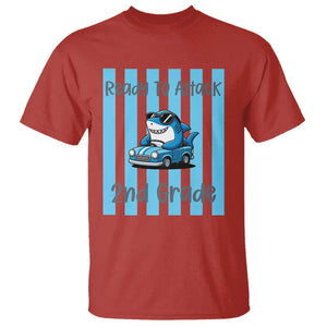 Ready To Attack 2nd Grade T Shirt Funny Shark Driving Car Back To School TS12 Red Print Your Wear
