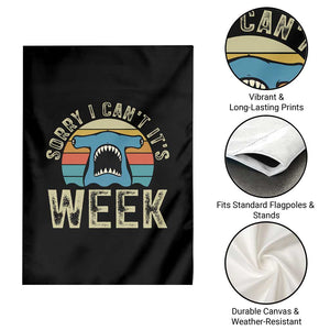 Vintage Hammerhead Shark Lover Garden Flag Sorry I Cant Its Week TS12 Print Your Wear
