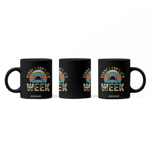 Vintage Hammerhead Shark Lover Coffee Mug Sorry I Cant Its Week TS12 Print Your Wear