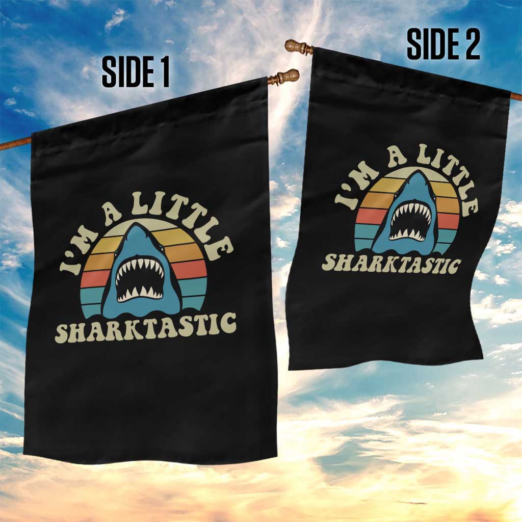 Im A Little Sharktastic Garden Flag Vintage Shark Lover Week Gift TS12 Print Your Wear