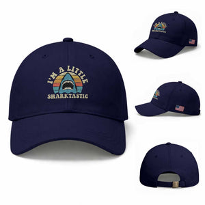 Im A Little Sharktastic Baseball Cap Vintage Shark Lover Week Gift TS12 Baseball Cap Universal Fit Dark Blue Print Your Wear