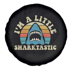 Im A Little Sharktastic Spare Tire Cover Vintage Shark Lover Week Gift TS12 Print Your Wear