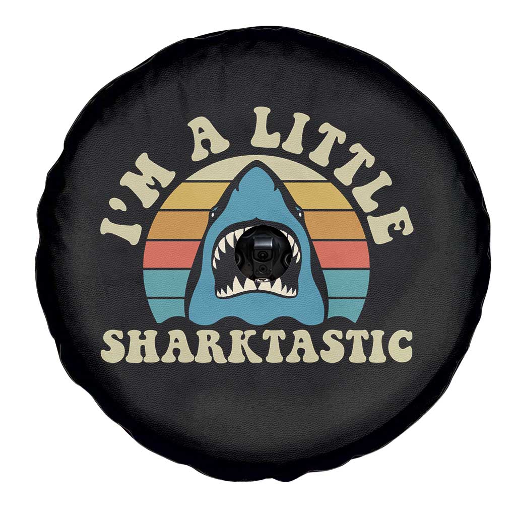 Im A Little Sharktastic Spare Tire Cover Vintage Shark Lover Week Gift TS12 Print Your Wear