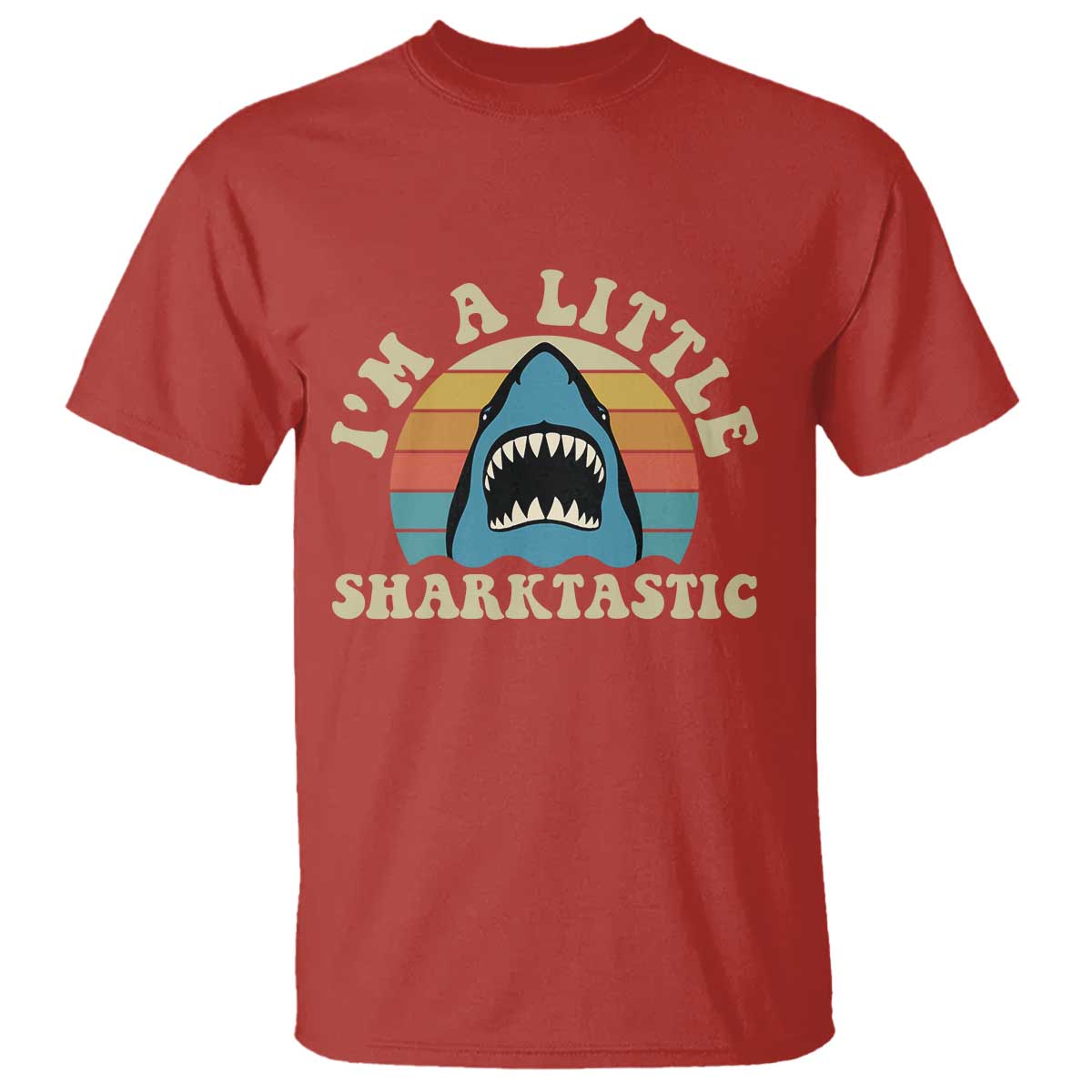 Im A Little Sharktastic T Shirt Vintage Shark Lover Week Gift TS12 Red Print Your Wear