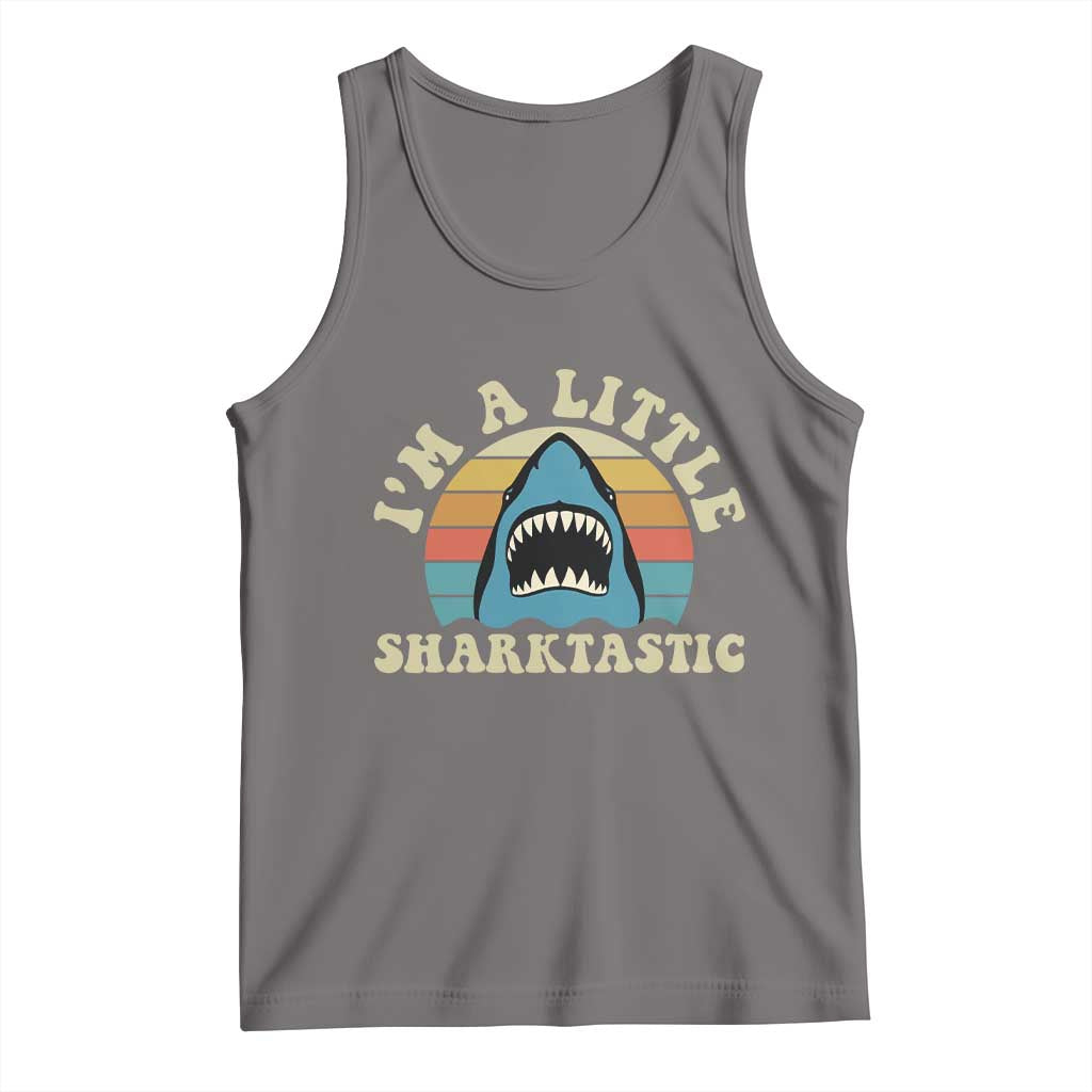 Im A Little Sharktastic Tank Top Vintage Shark Lover Week Gift TS12 Deep Heather Print Your Wear