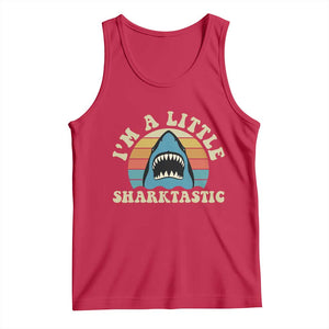 Im A Little Sharktastic Tank Top Vintage Shark Lover Week Gift TS12 Red Print Your Wear