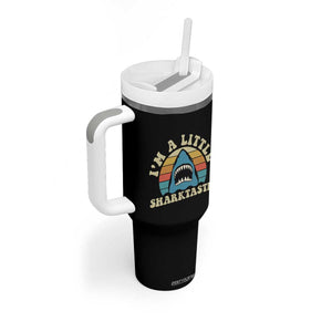 Im A Little Sharktastic Tumbler With Handle Vintage Shark Lover Week Gift TS12 Print Your Wear