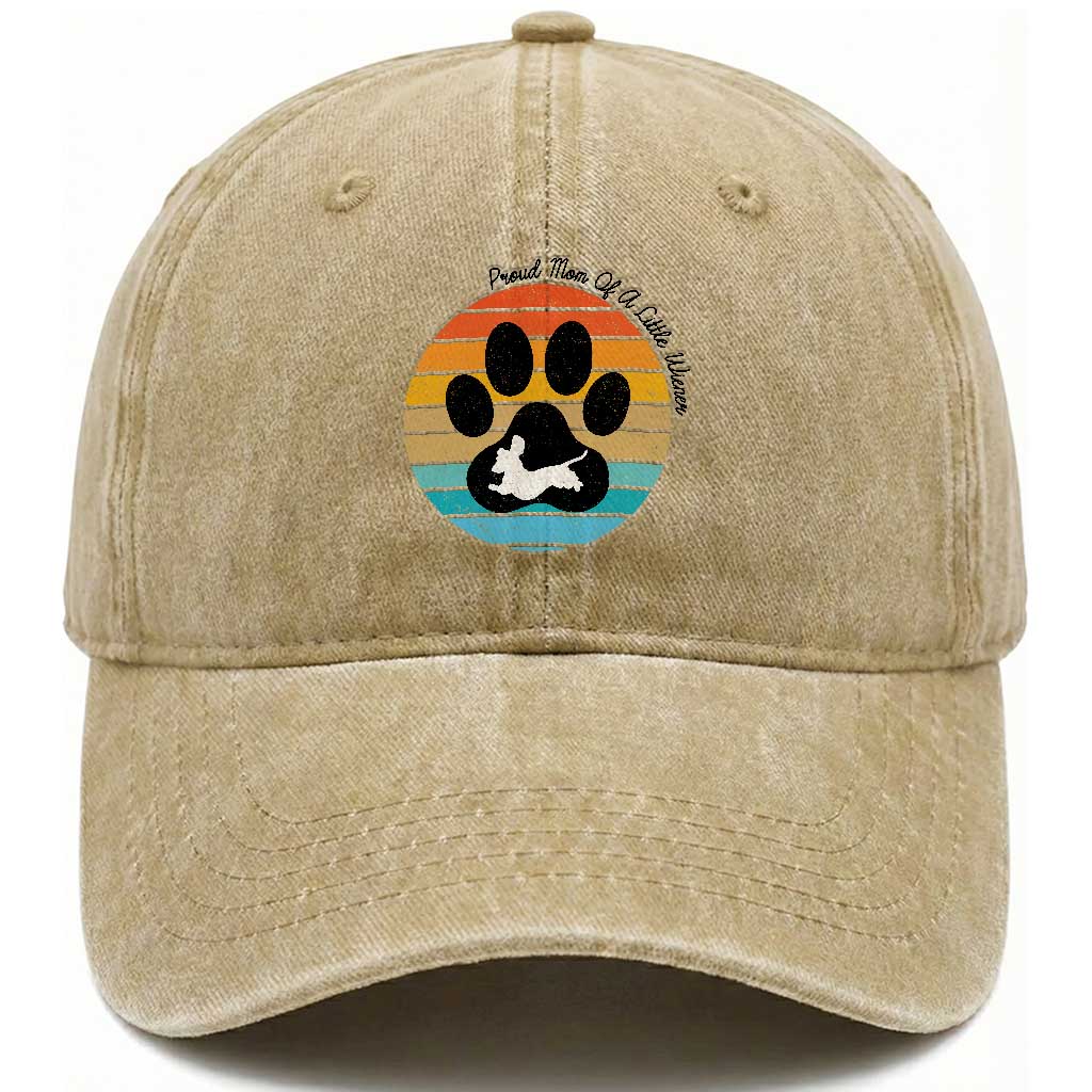 Dachshund Dog Mom Washed Cotton Baseball Cap Proud Mom Of A Little Wiener TS12 Print Your Wear