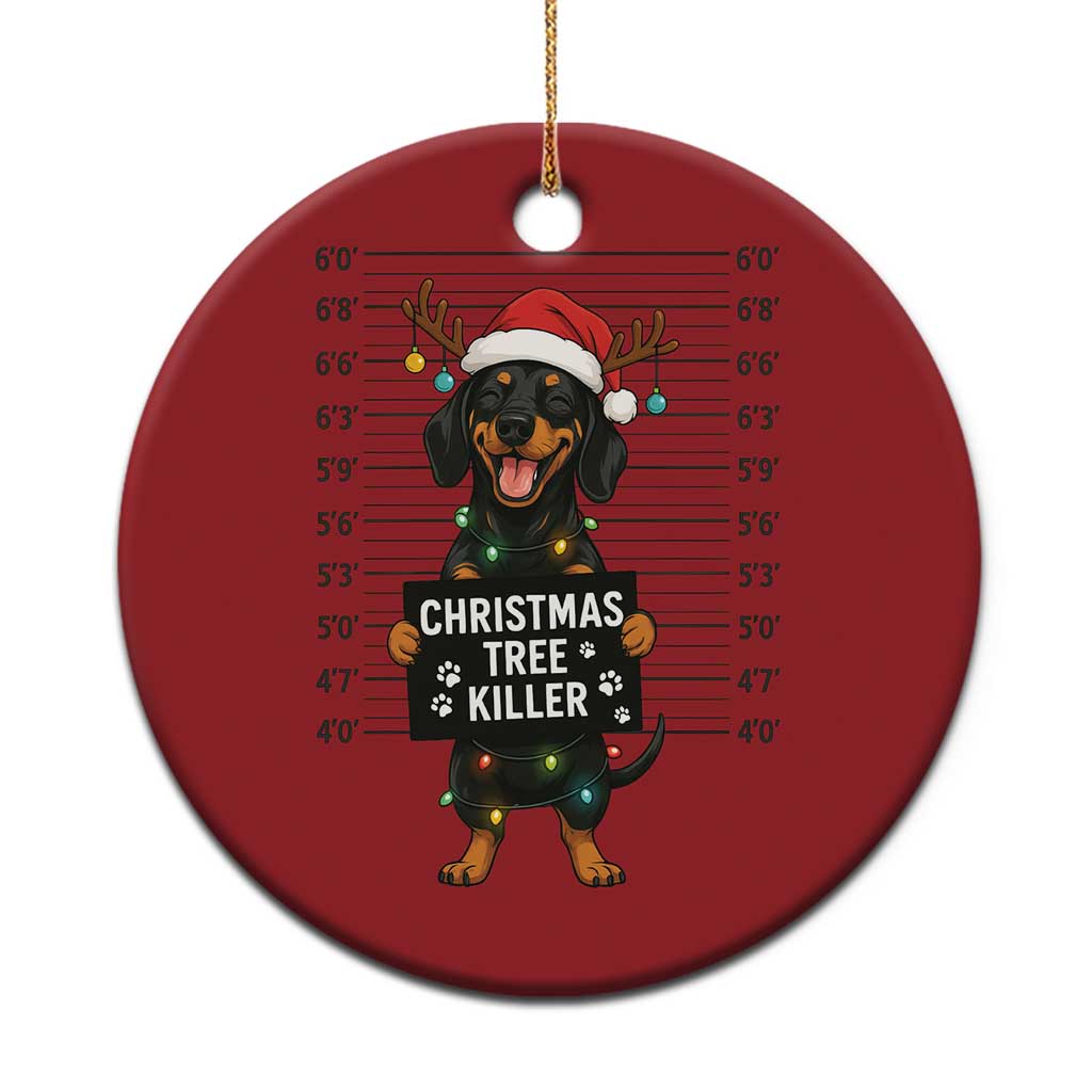 Xmas Dachshund Christmas Ornament Funny Xmas Tree Killer TS12 Print Your Wear