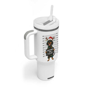 Christmas Dachshund Tumbler With Handle Funny Christmas Tree Killer TS12 Print Your Wear