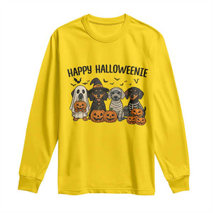Funny Halloween Dachshund Long Sleeve Shirt Happy Halloweenie TS12 Daisy Print Your Wear