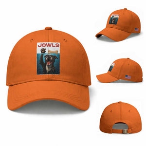 Pitbull Lover Baseball Cap Funny Jowls Horror Dog Poster TS12 Baseball Cap Universal Fit Orange Print Your Wear