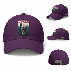 Pitbull Lover Baseball Cap Funny Jowls Horror Dog Poster TS12 Baseball Cap Universal Fit Purple Print Your Wear