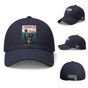 Pitbull Lover Baseball Cap Funny Jowls Horror Dog Poster TS12 Baseball Cap Universal Fit Navy Print Your Wear