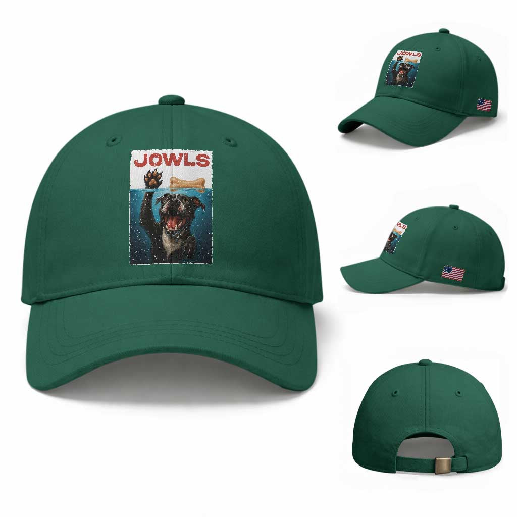 Pitbull Lover Baseball Cap Funny Jowls Horror Dog Poster TS12 Baseball Cap Universal Fit Irish Green Print Your Wear