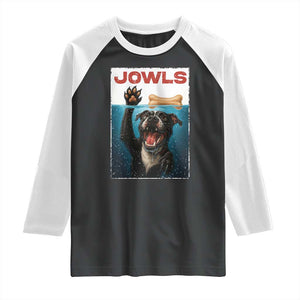 Pitbull Lover Raglan Shirt Funny Jowls Horror Dog Poster TS12 Black White Print Your Wear