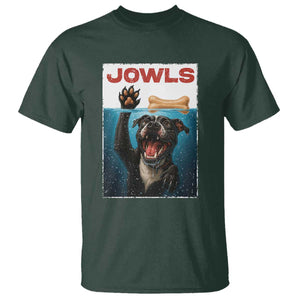 Pitbull Lover T Shirt Funny Jowls Horror Dog Poster TS12 Dark Forest Green Print Your Wear