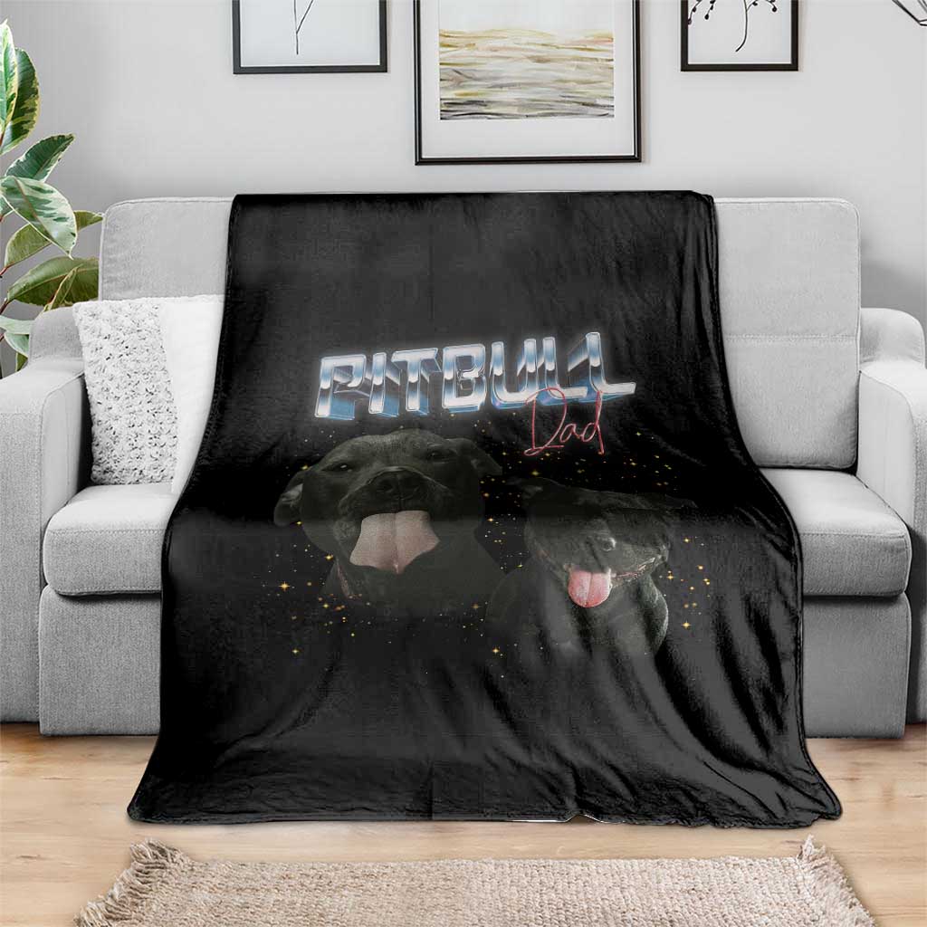 Pitbull Dad Throw Blanket Funny Gift For Pitbull Lover TS12 Print Your Wear