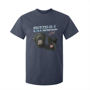 Pitbull Dad T Shirt For Kid Funny Gift For Pitbull Lover TS12 Navy Print Your Wear
