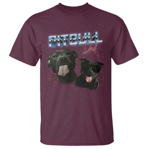 Pitbull Dad T Shirt Funny Gift For Pitbull Lover TS12 Maroon Print Your Wear