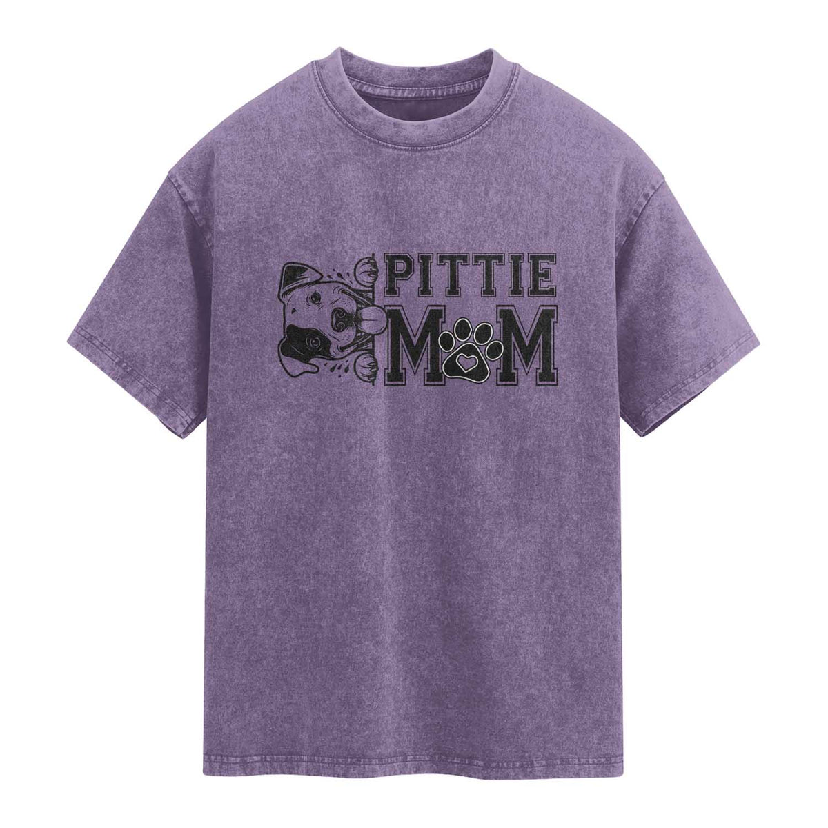 Pittie Mom Washed Cotton T-Shirt Funny Gift For Pitbull Lover