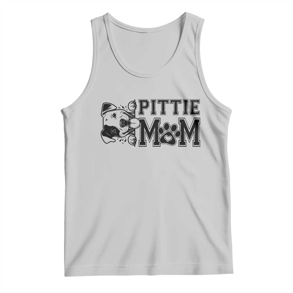 Pittie Mom Tank Top Funny Gift For Pitbull Lover TS12 Ash Print Your Wear