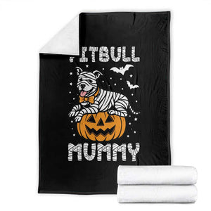 Halloween Dog Lover Throw Blanket Funny Pitbull Mummy TS12 Black Print Your Wear