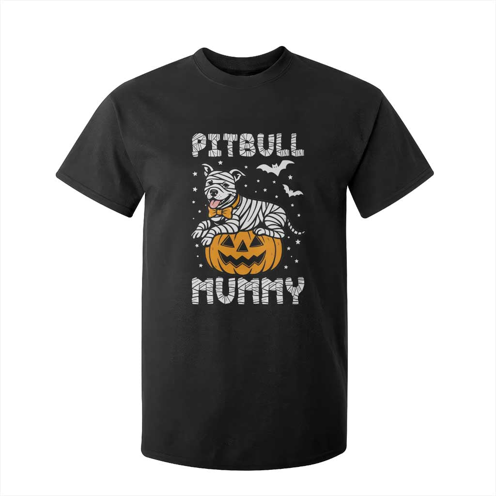 Halloween Dog Lover T Shirt For Kid Funny Pitbull Mummy TS12 Black Print Your Wear