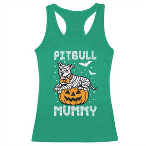 Halloween Dog Lover Racerback Tank Top Funny Pitbull Mummy TS12 Irish Green Print Your Wear