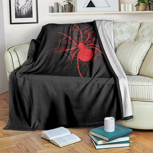 Red Black Widow Spider Throw Blanket Gothic Spider Web Vintage Horror Gift TS12 Print Your Wear