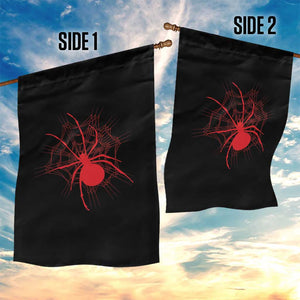Red Black Widow Spider Garden Flag Gothic Spider Web Vintage Horror Gift TS12 Print Your Wear