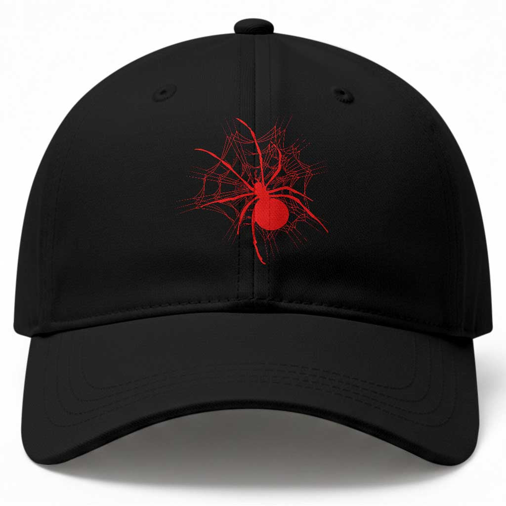 Red Black Widow Spider Baseball Cap Gothic Spider Web Vintage Horror Gift TS12 Print Your Wear