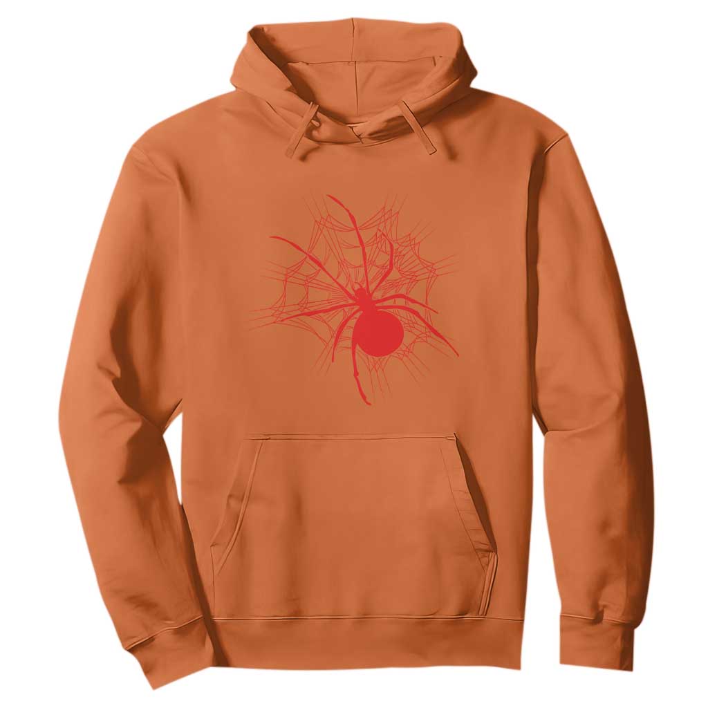 Red Black Widow Spider Hoodie Gothic Spider Web Vintage Horror Gift TS12 Orange Print Your Wear