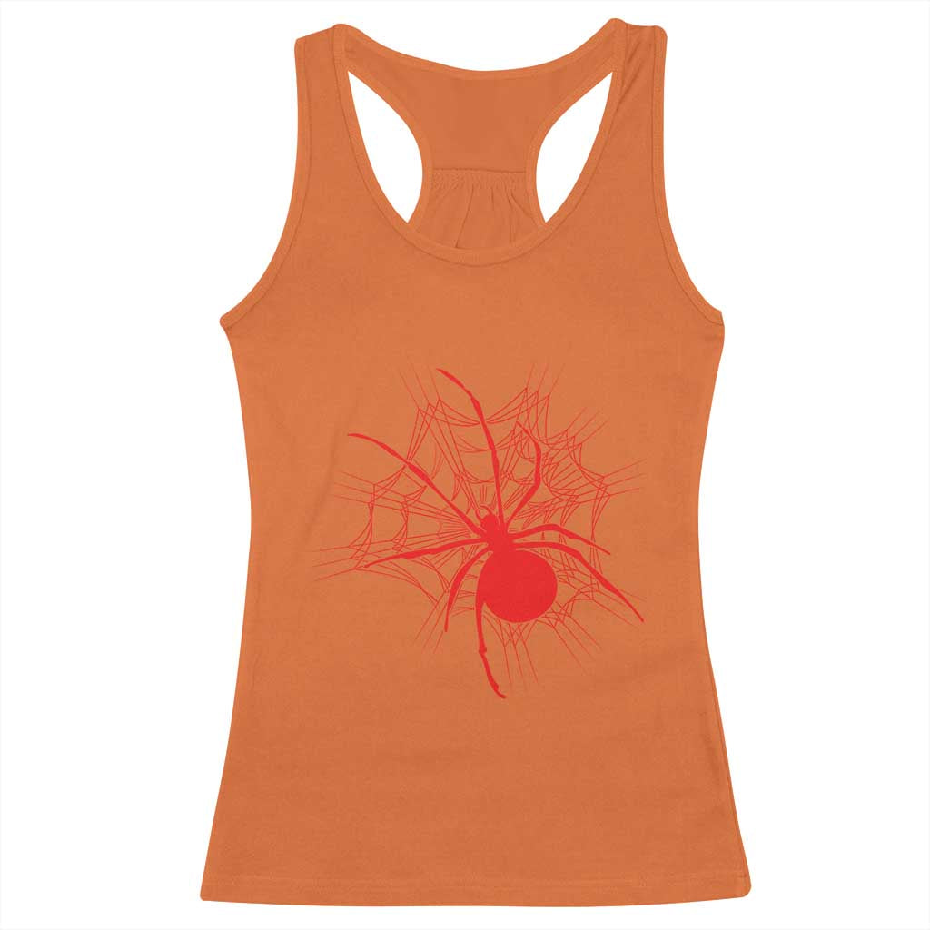 Red Black Widow Spider Racerback Tank Top Gothic Spider Web Vintage Horror Gift TS12 Orange Print Your Wear