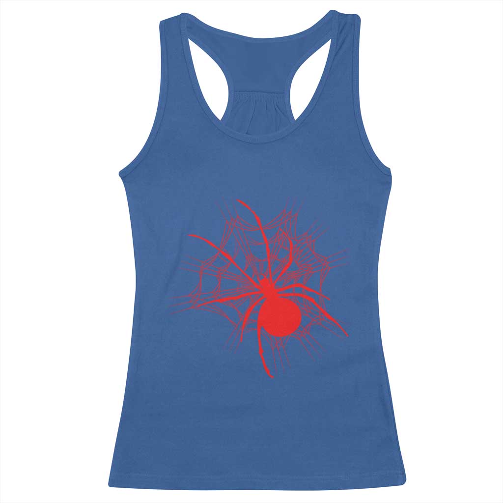 Red Black Widow Spider Racerback Tank Top Gothic Spider Web Vintage Horror Gift TS12 Royal Blue Print Your Wear