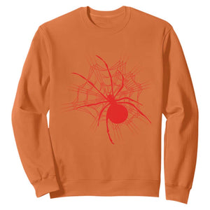 Red Black Widow Spider Sweatshirt Gothic Spider Web Vintage Horror Gift TS12 Orange Print Your Wear