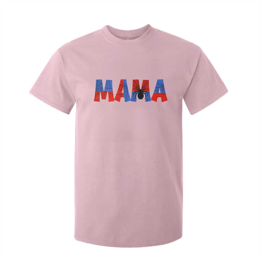 Spooky Mama Spider Web T Shirt For Kid Cute Halloween Mom Gift TS12 Light Pink Print Your Wear