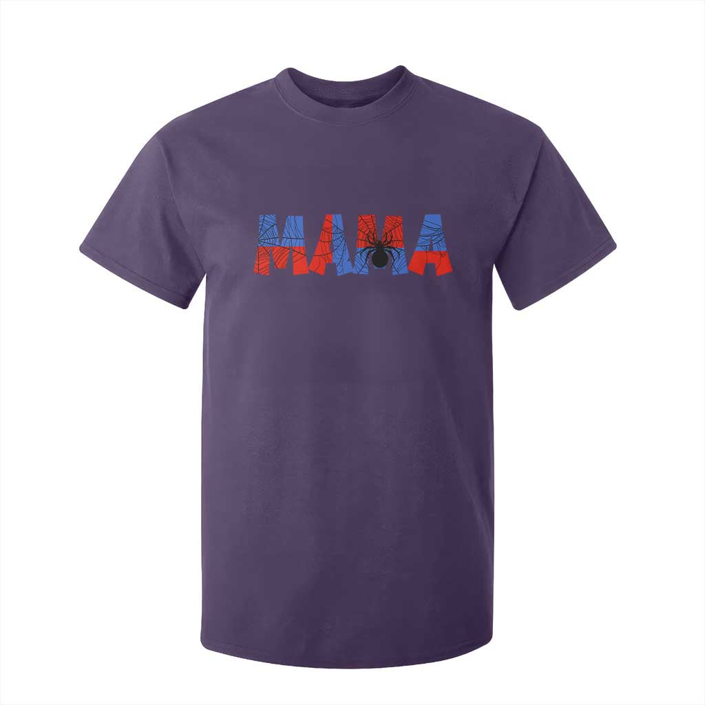Spooky Mama Spider Web T Shirt For Kid Cute Halloween Mom Gift TS12 Purple Print Your Wear